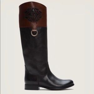 Frye Melissa Logo knee high riding boot